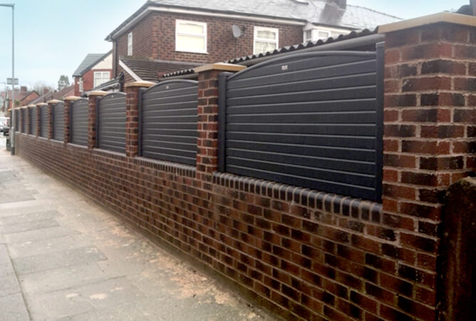 Grey UPVC Fencing installed recently