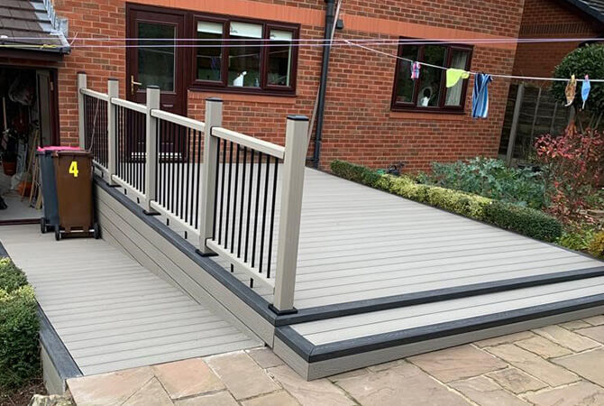 Crossgrain Composite Decking with ramp