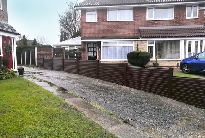 Chestnut Brown UPVC Fencing