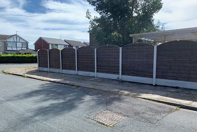 Dark brown Arched horizontal fencing