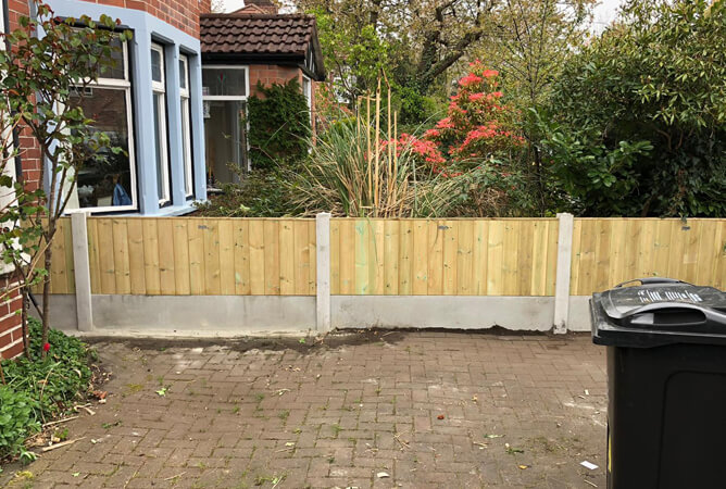 Low Level Tongue & Groove Pressure Treated Fence Panels