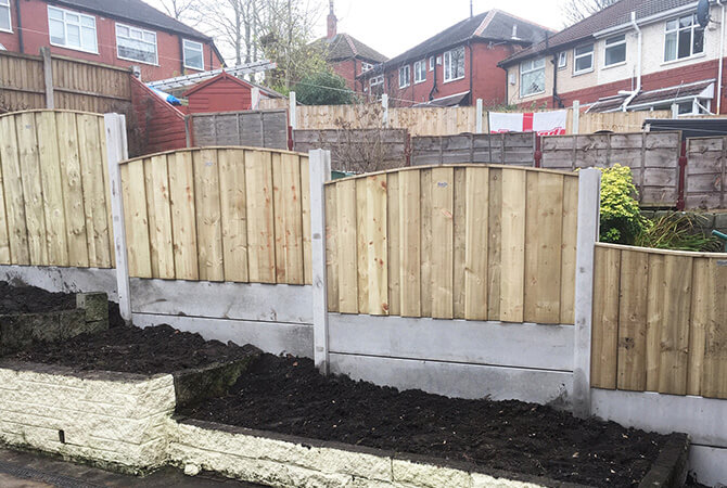 Turret Bow Top pressure treated Fence Panels