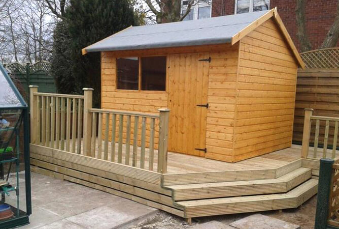 Timber Decking & Pytchley Shed