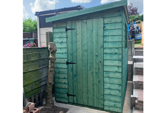 Suffolk 7x5ft shed in Holly Green