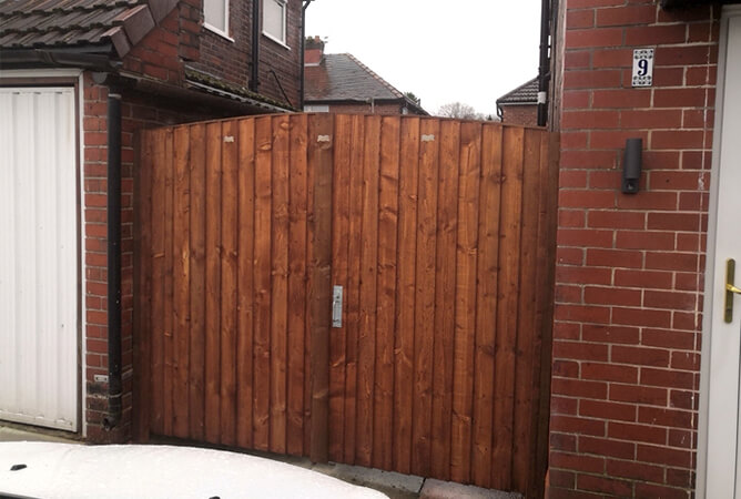 Vetical Lap Wooden Gate fitted recently