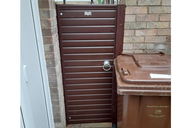 UPVC Plastic garden gate in brown