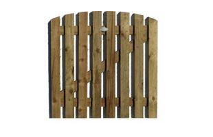 Thumbnail image for Custom Made Bow Top Picket Gate (Z Frame)