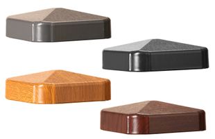 Thumbnail image for Woodgrain Wrapped Flat uPVC Post Cap