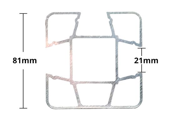 Aluminium 3-Way Fence Post