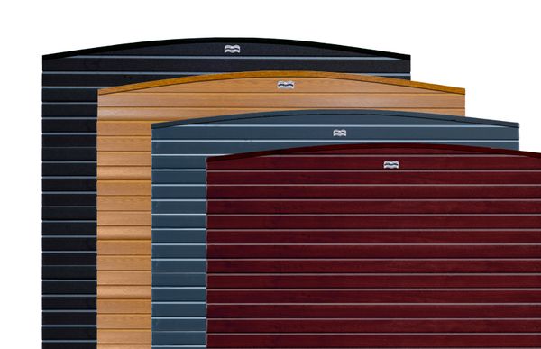 Bow Top Woodgrain Wrapped UPVC Fence Panels