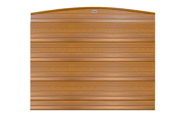 Bow Top Woodgrain Wrapped UPVC Fence Panels