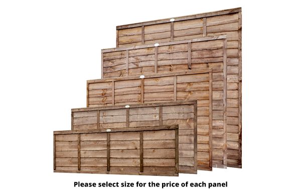 Overlap Waney Fence Panel