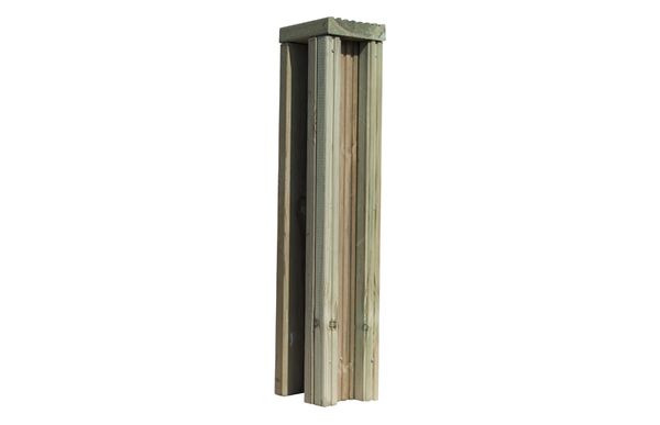 Corner Continental Ribbed Fence Post Extension (Pressure Treated)