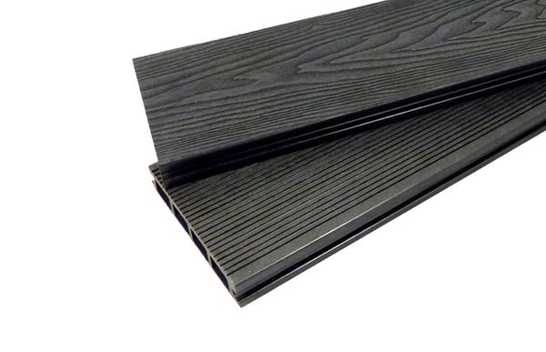 Deepgrain Composite Decking Board - Midnight Black & Winter Grey