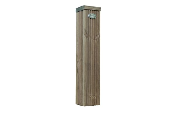 End Continental Ribbed Fence Post Extension (Pressure Treated)