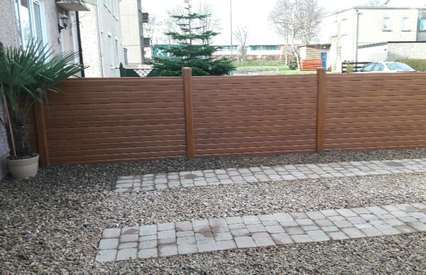 Golden Oak Woodgrain Wrapped uPVC Gravel Board