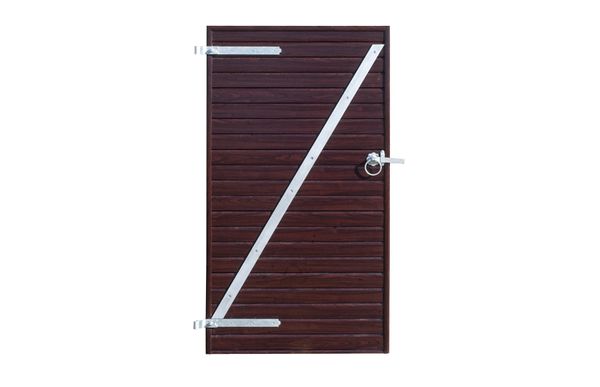 Rosewood Woodgrain Wrapped UPVC Plastic Gate