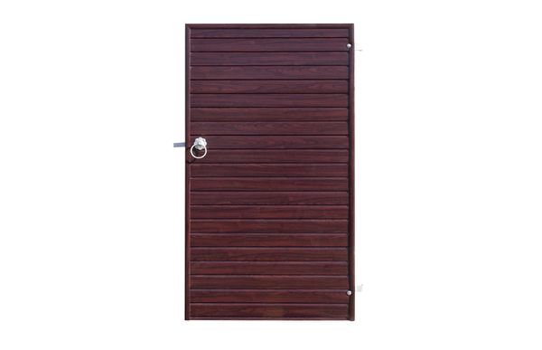 Rosewood Woodgrain Wrapped UPVC Plastic Gate