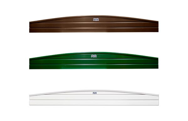 Gloss Bowed UPVC Fence Panel Capping Piece