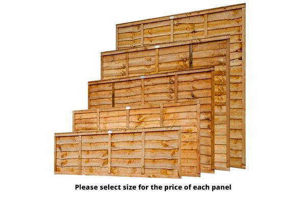 Overlap Waney Fence Panel