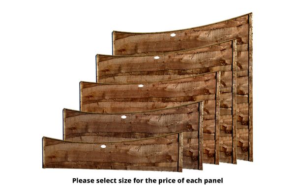 Super Duty Waney Lap Dished Fence Panel