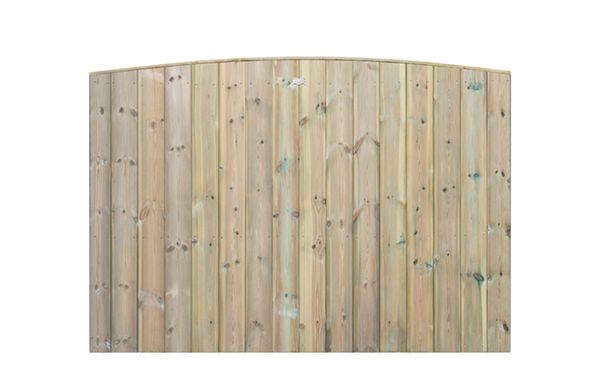 Tongue & Groove Bow Top Fence Panel (Pressure Treated)