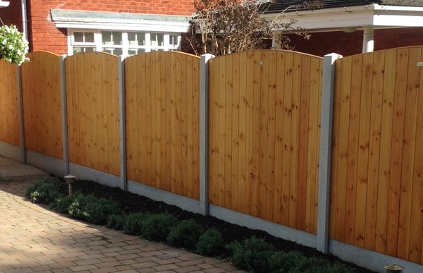 Tongue & Groove Bow Top Fence Panel (Pressure Treated)