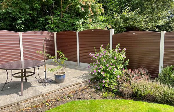Bow Top Composite UPVC Fence Panels