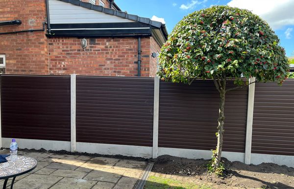 Flat Top Gloss UPVC Plastic Fence Panels