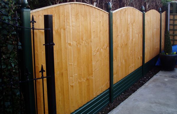 Green UPVC Fence Panel Base