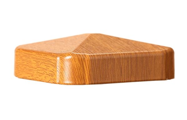 Woodgrain Wrapped Flat uPVC Post Cap
