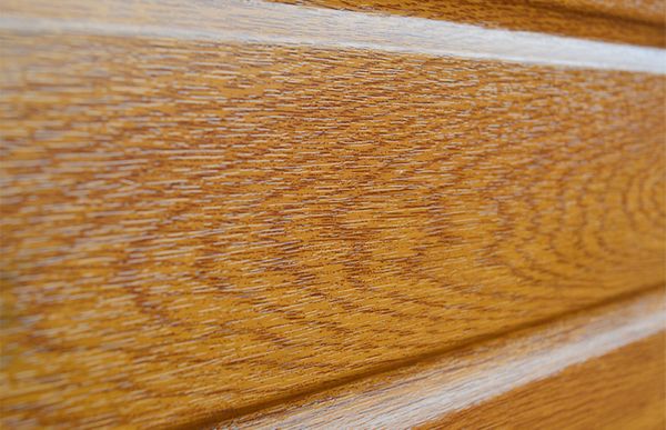 Golden Oak Woodgrain Wrapped uPVC Gravel Board