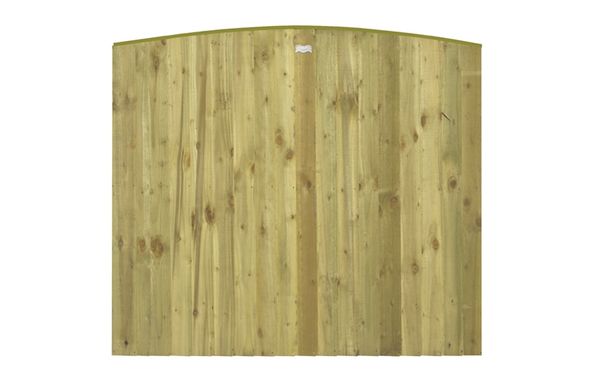 Vertical Lap Bow Top Fence Panel (Pressure Treated)