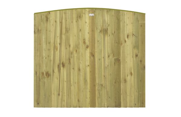 Vertical Lap Bow Top Fence Panel (Pressure Treated)