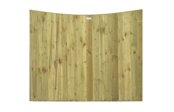 Vertical Lap Dished Fence Panel (Pressure Treated)