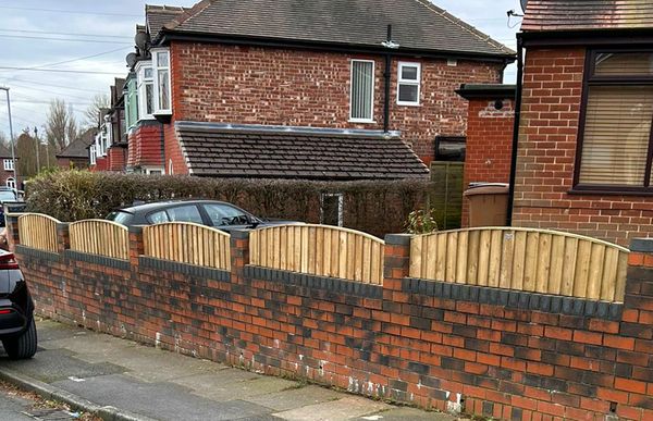 Vertical Lap Bow Top Fence Panel (Pressure Treated)